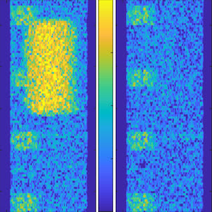 Spectrogram of signal in noise